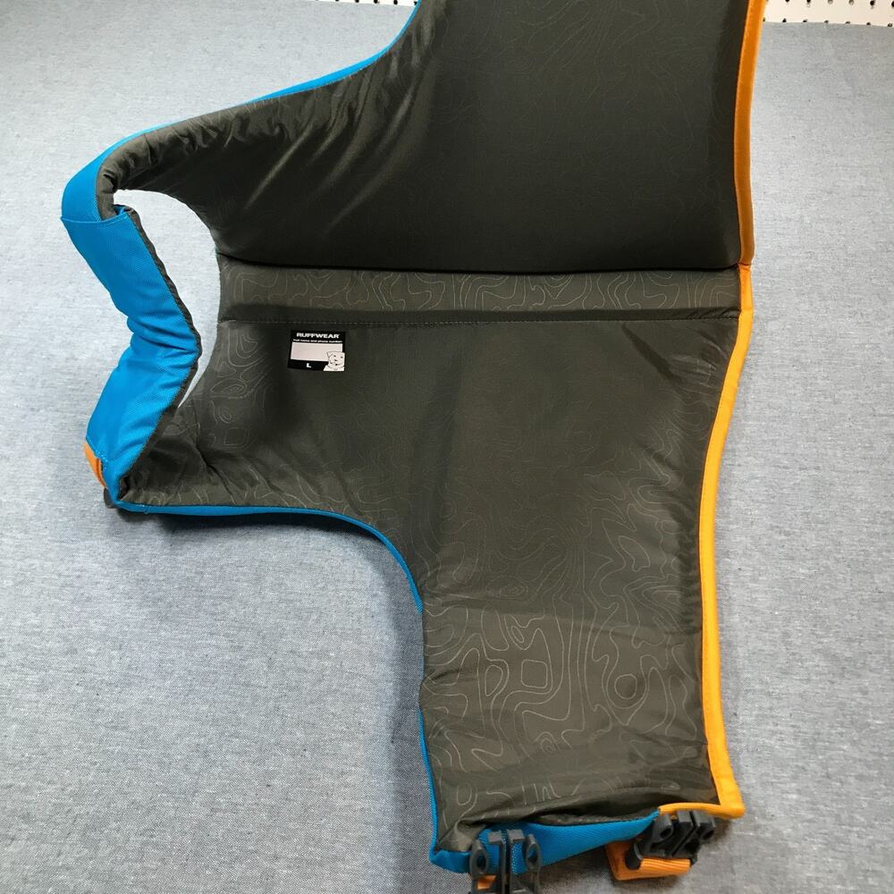 RuffWear Large Float Coat Dog Life Jacket Water Flotation Device Blue Green NWT - Picture 3 of 5